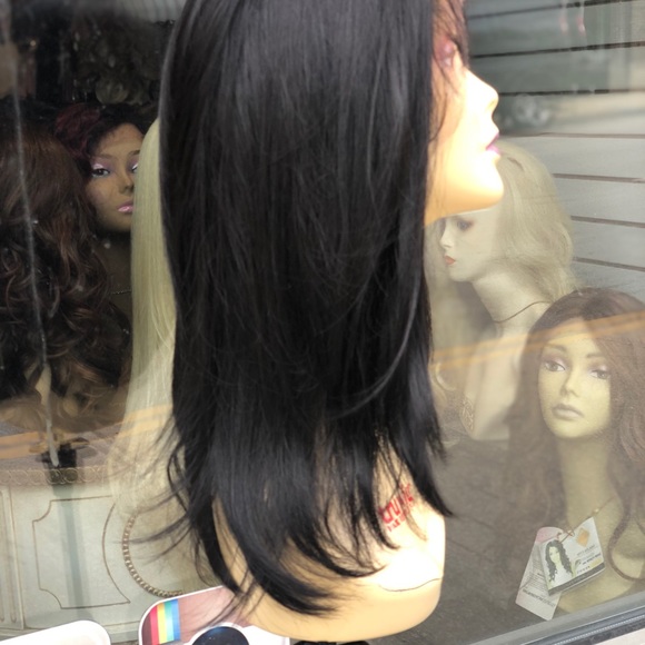 Full lace wig wispy layers longer bob 12-14 layers main image 7
